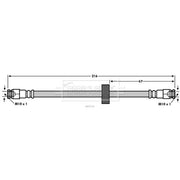 Borg & Beck Brake Hydraulic Hose Line Rear Left BBH7570
