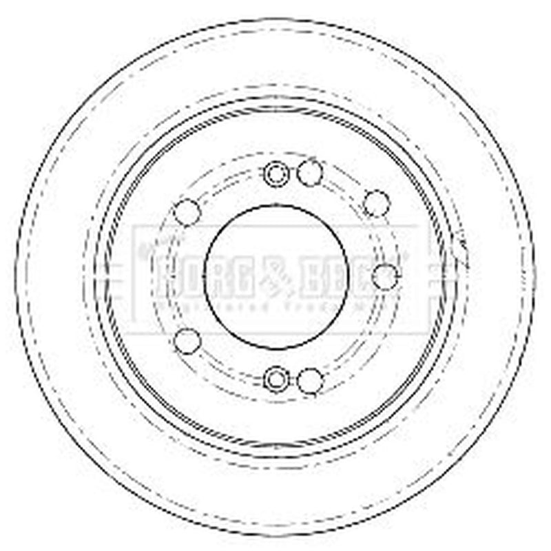 Borg & Beck 2 x Vented Rear Brake Discs BBD5185