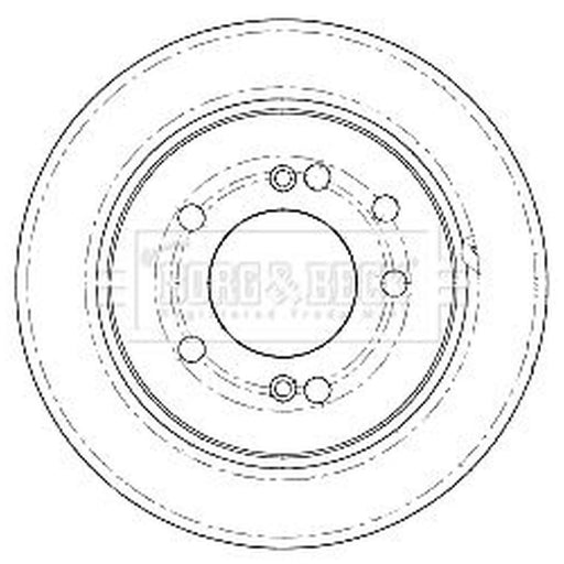 Borg & Beck 2 x Vented Rear Brake Discs BBD5185