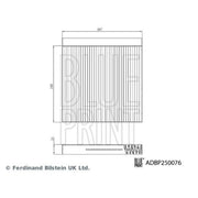 Blue Print Cabin Air Filter (Pollen Filter) Front ADBP250076