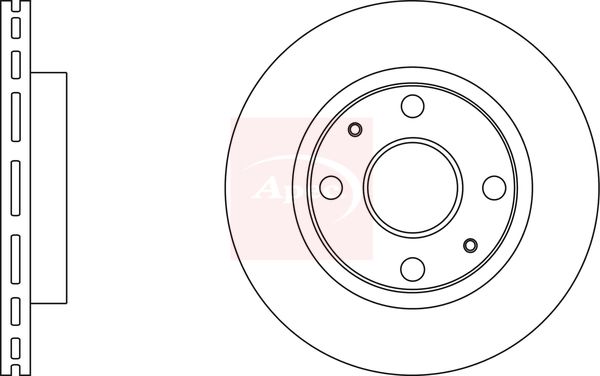 Apec 2 x Brake Disc Set Vented