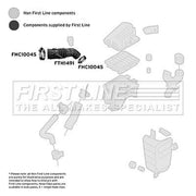 First Line Air Filter Intake Hose NBR (nitrile butadiene rub FTH1491