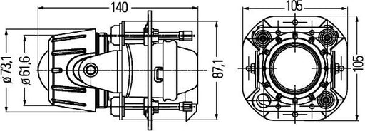 Hella 1NL 008 090-327 Front Fog Light