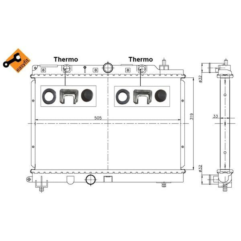 NRF Engine Radiator 55305