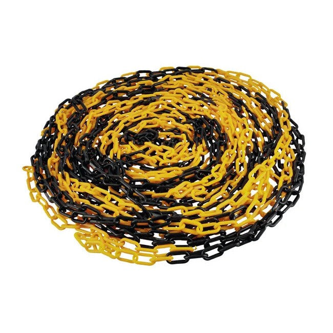 Laser Tools Plastic 6mm Chain 25m (Black/Yellow) - PL