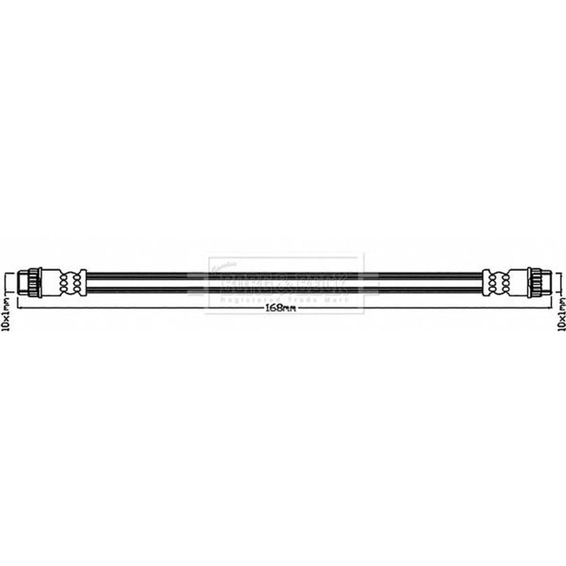 Borg & Beck Brake Hydraulic Hose Line Rear Left BBH8248