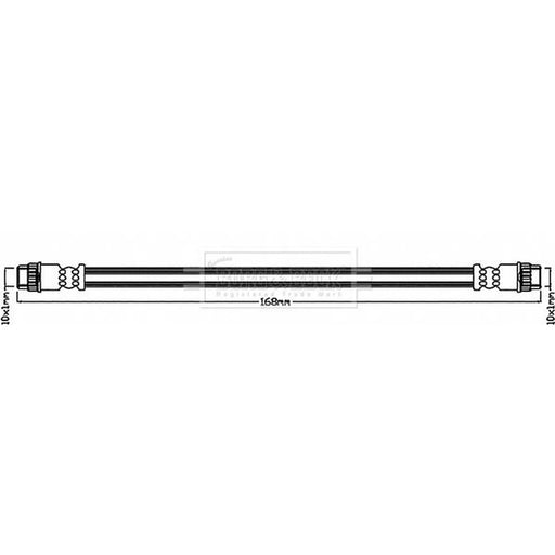 Borg & Beck Brake Hydraulic Hose Line Rear Left BBH8248