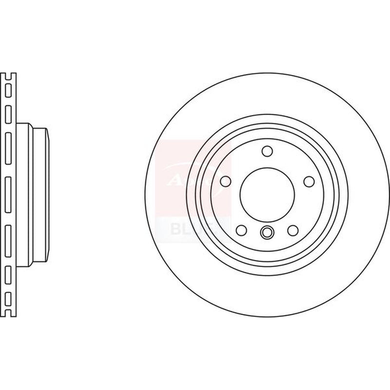 Apec 2 x Vented Rear Brake Discs SDK6459