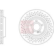 Apec 2 x Perforated/Vented Front Brake Discs DSK3640