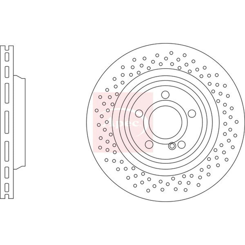 Apec 2 x Perforated/Vented Front Brake Discs DSK3640