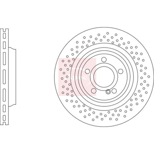 Apec 2 x Perforated/Vented Front Brake Discs DSK3640