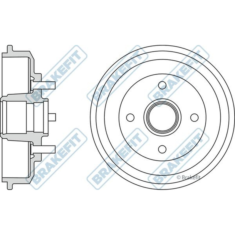 Apec Brake Drum Assembly Rear BDR9008