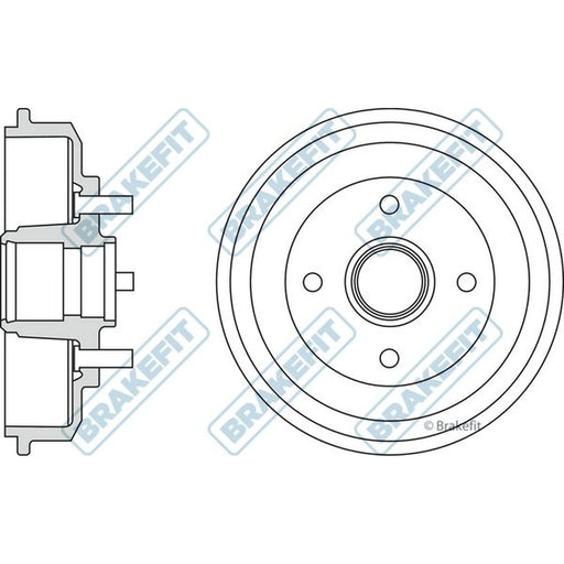 Apec Brake Drum Assembly Rear BDR9008