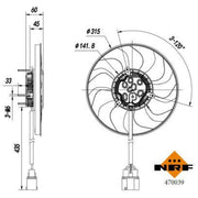 NRF Engine Cooling Fan Left 470039