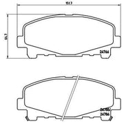 Brembo 4 x Front Brake Pad Set P28043