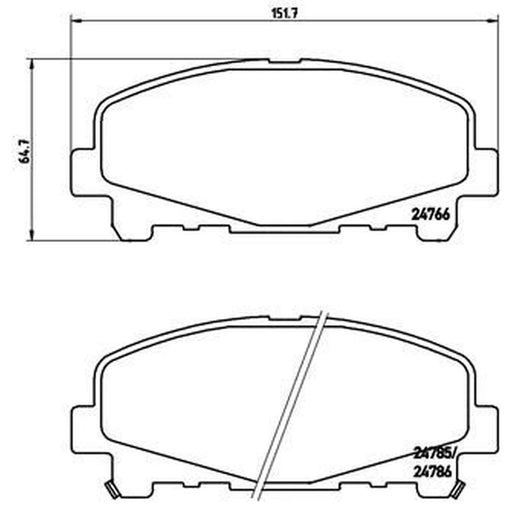 Brembo 4 x Front Brake Pad Set P28043