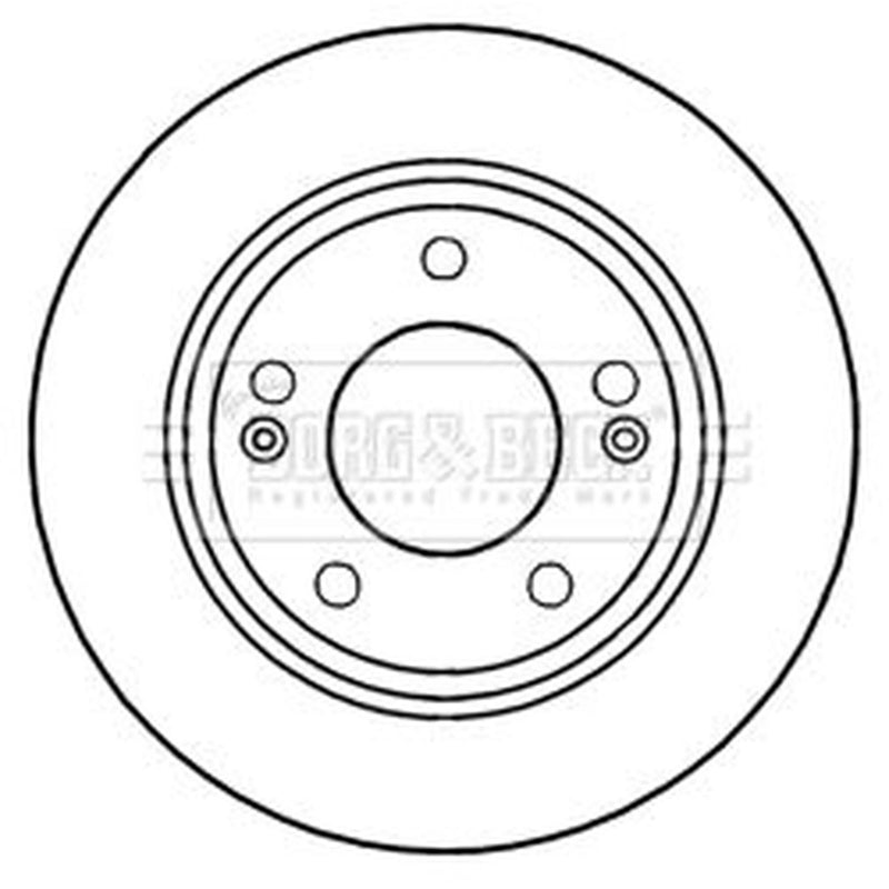 Borg & Beck 2 x Solid Rear Brake Discs BBD5257