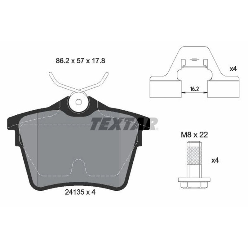 Textar Rear Brake Pad Set 2413501