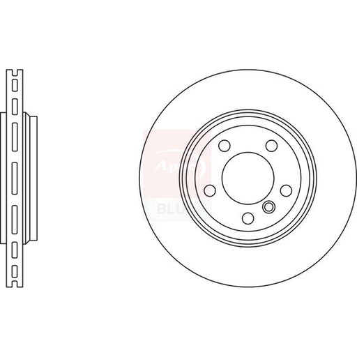 Apec 2 x Vented Rear Brake Discs SDK6335