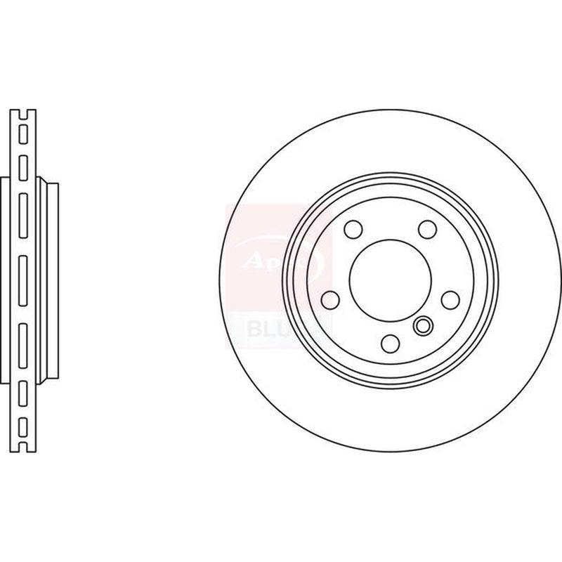 Apec 2 x Vented Rear Brake Discs SDK6335