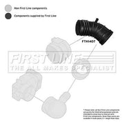 First Line Air Filter Intake Hose NBR (nitrile butadiene rubber) FTH1407