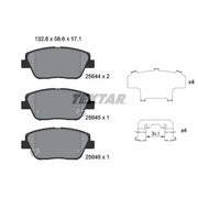 Textar Front Brake Pad Set 2564401