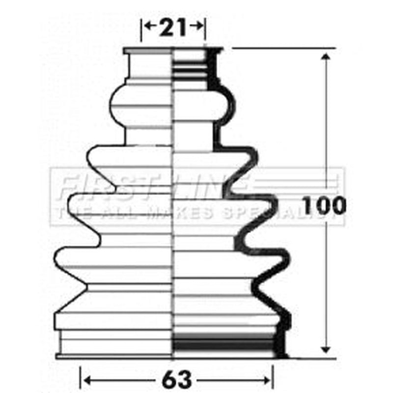 First Line Drive Shaft Bellow Kit Front Left FCB2920