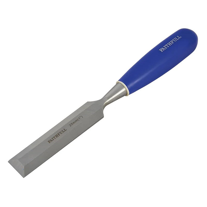 Faithfull Bevel Edge Chisel Blue Grip 25mm (1 in) - FAIWCB1