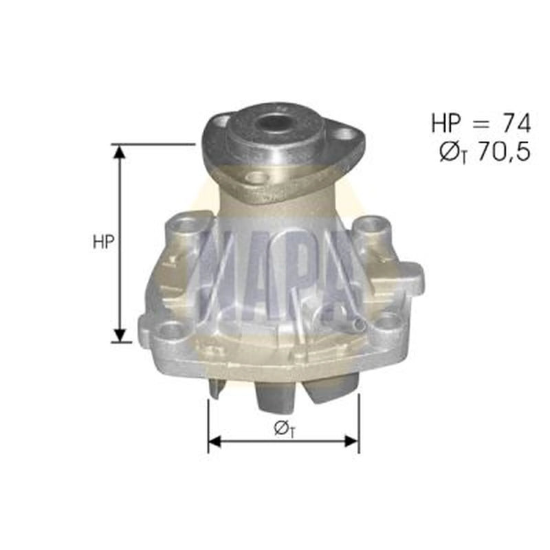 NAPA Engine Cooling Water Pump NWP1082