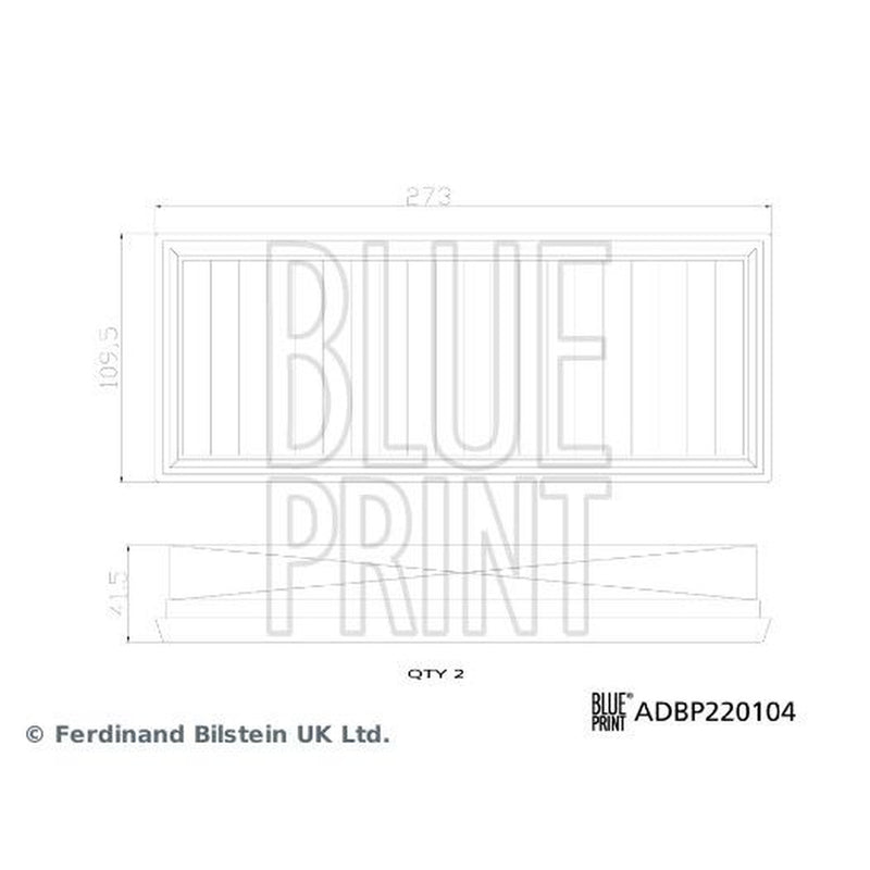 Blue Print Air Filter Kit ADBP220104