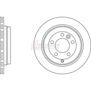 Fahren 2 x Vented Rear Brake Discs FBD6183