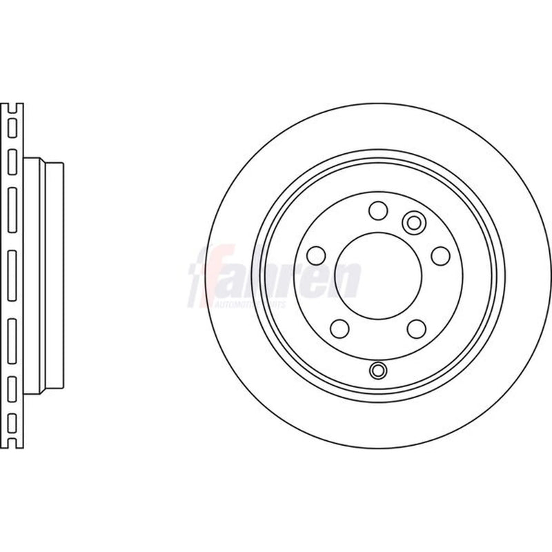 Fahren 2 x Vented Rear Brake Discs FBD6183