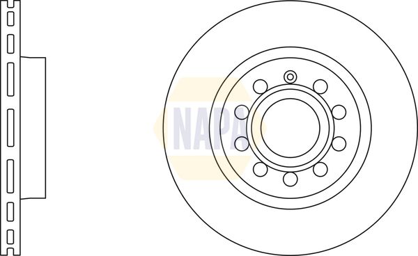 NAPA Front Vented & Rear Vented Brake Discs & Pads fits AUDI SEAT SKODA