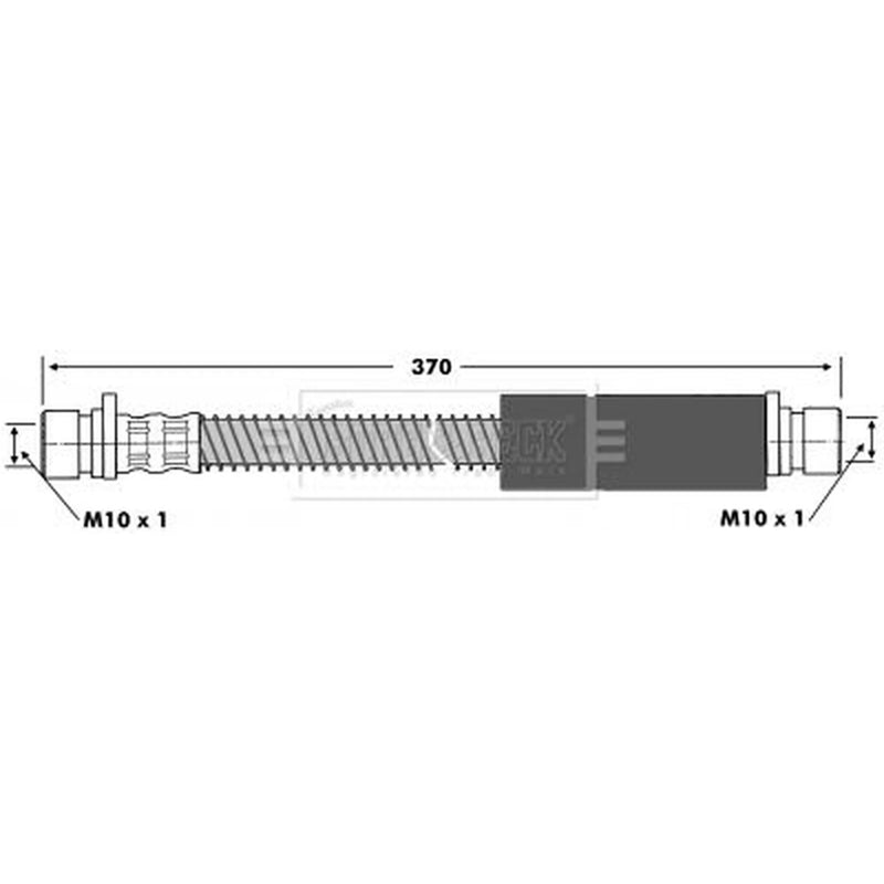 Borg & Beck Brake Hydraulic Hose Line Front Left BBH6545
