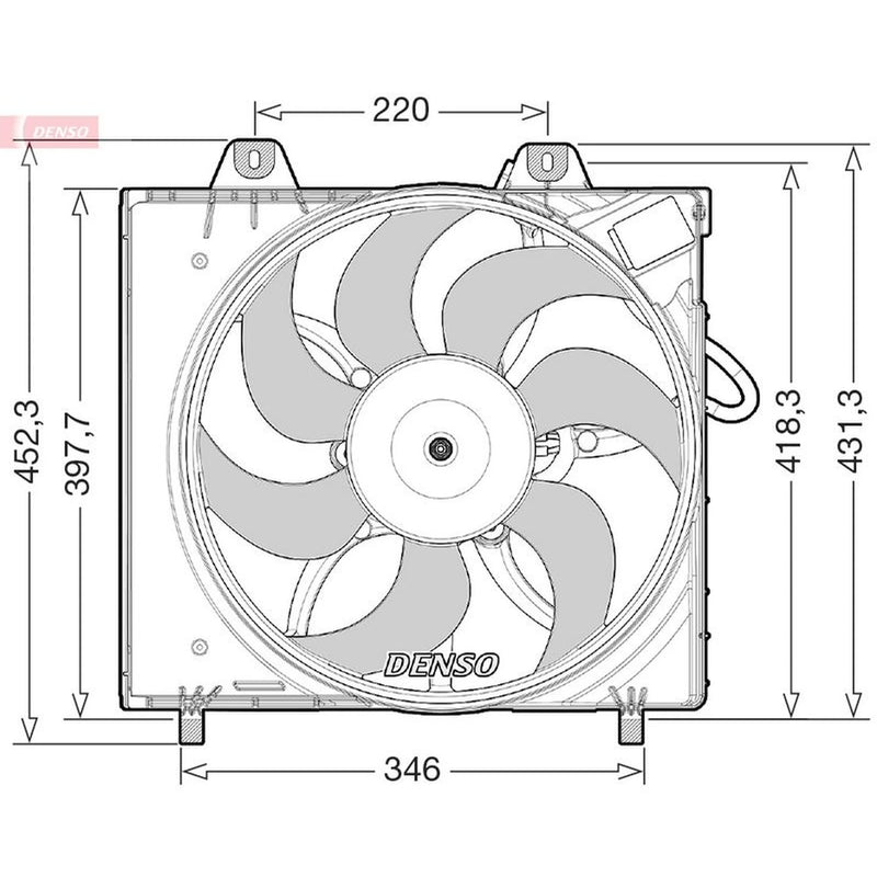 Denso Engine Cooling Fan DER21027