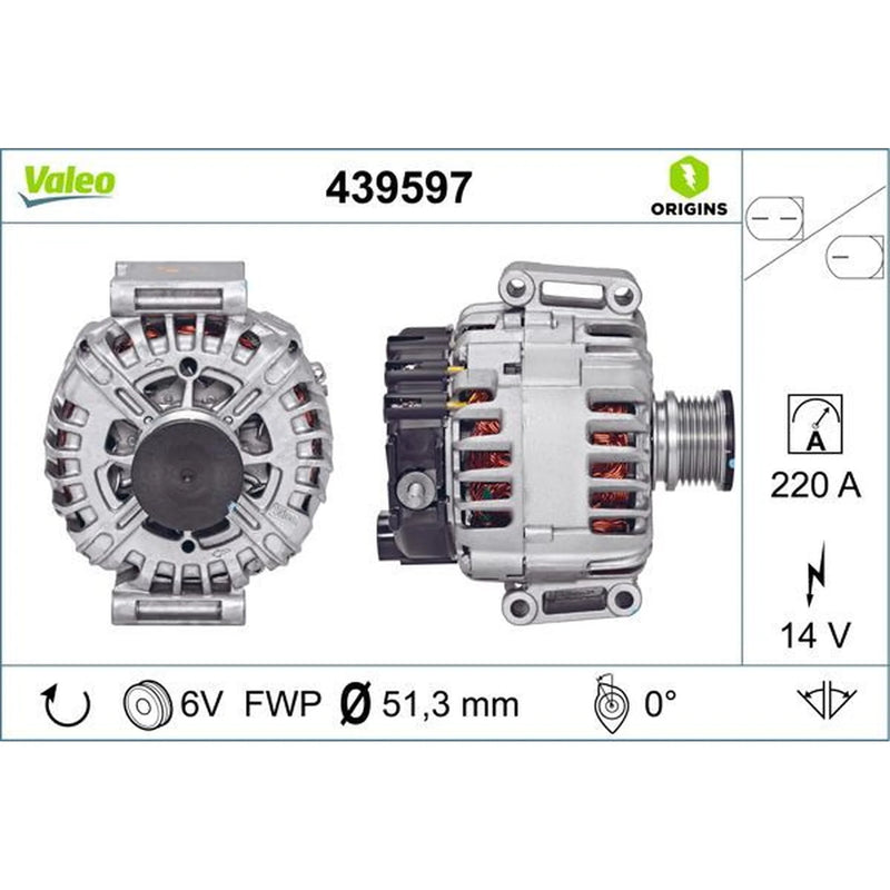 Valeo Car Alternator 12V 439597