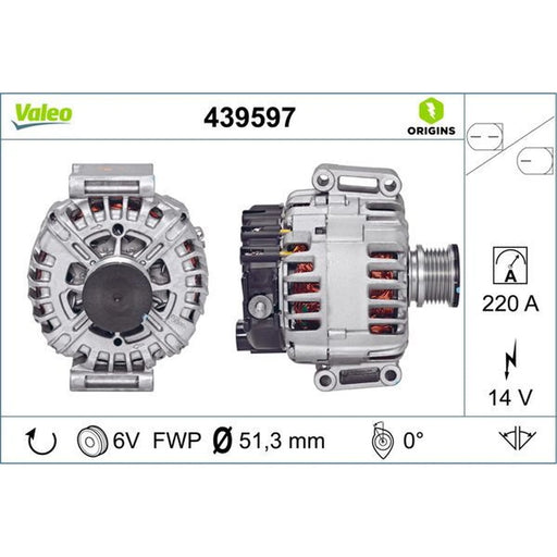 Valeo Car Alternator 12V 439597