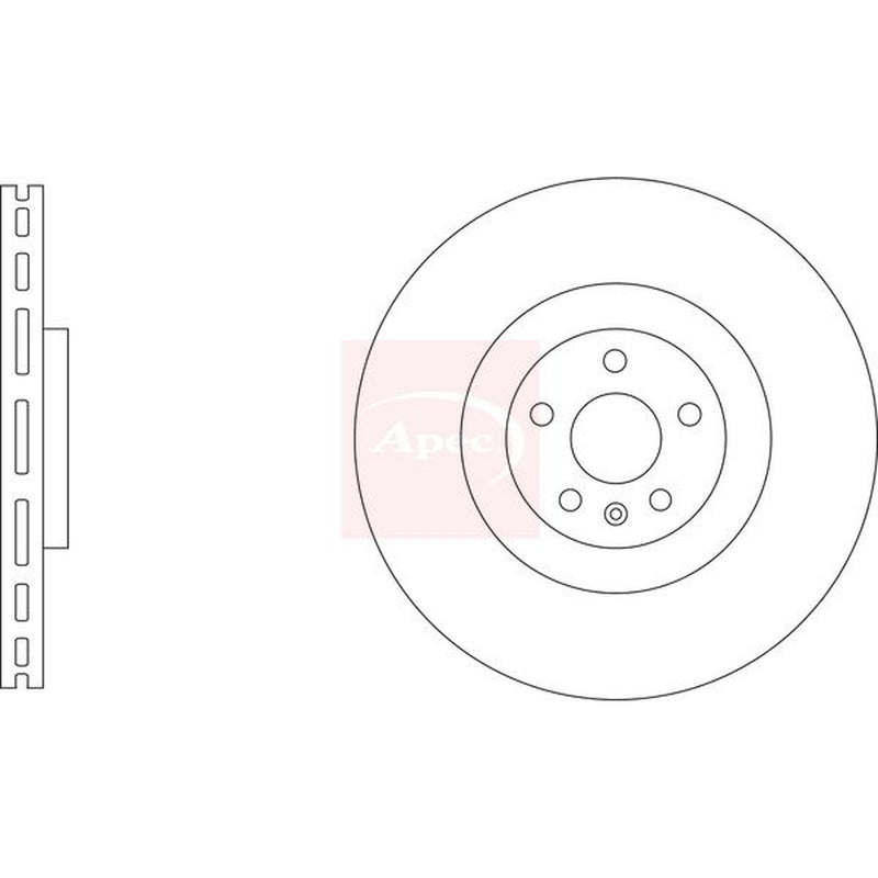 Apec 2 x Vented Front Brake Discs DSK3394