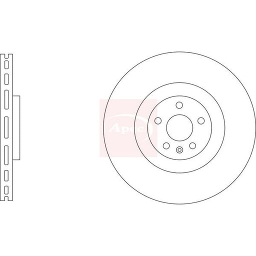 Apec 2 x Vented Front Brake Discs DSK3394