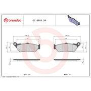Brembo 2 x Front Brake Pad Set 07BB03SA