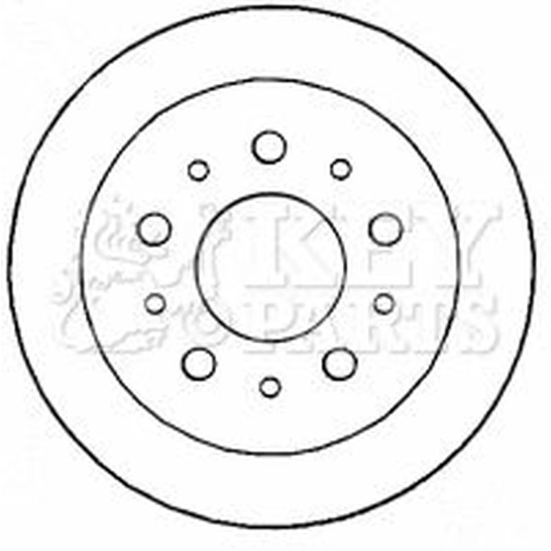 Key Parts 2 x Solid Rear Brake Discs KBD4609
