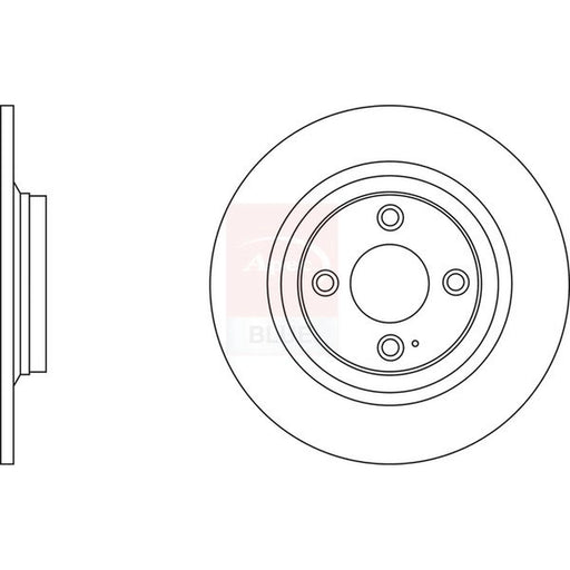 Apec 2 x Solid Rear Brake Discs SDK6538