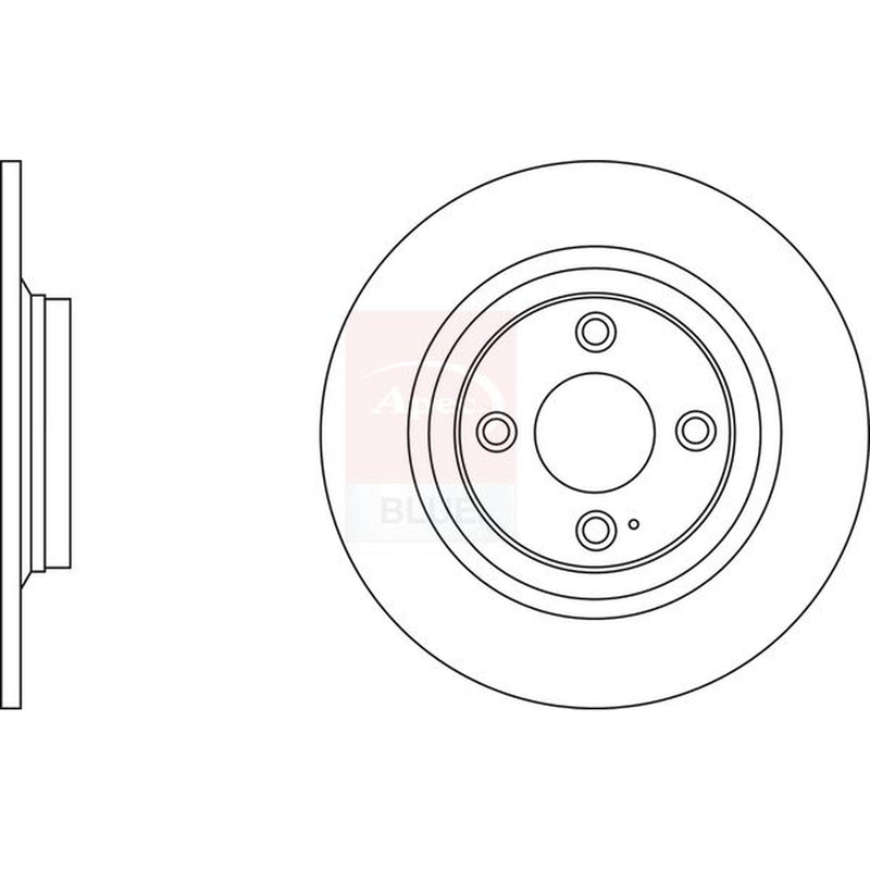Apec 2 x Solid Rear Brake Discs SDK6538