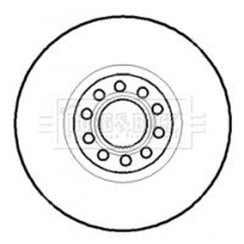 Borg & Beck 2 x Vented Front Brake Discs BBD5734S