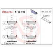 Brembo Rear Brake Pad Set P50040