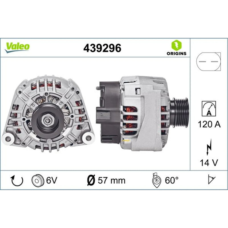 Valeo Car Alternator 12V 439296