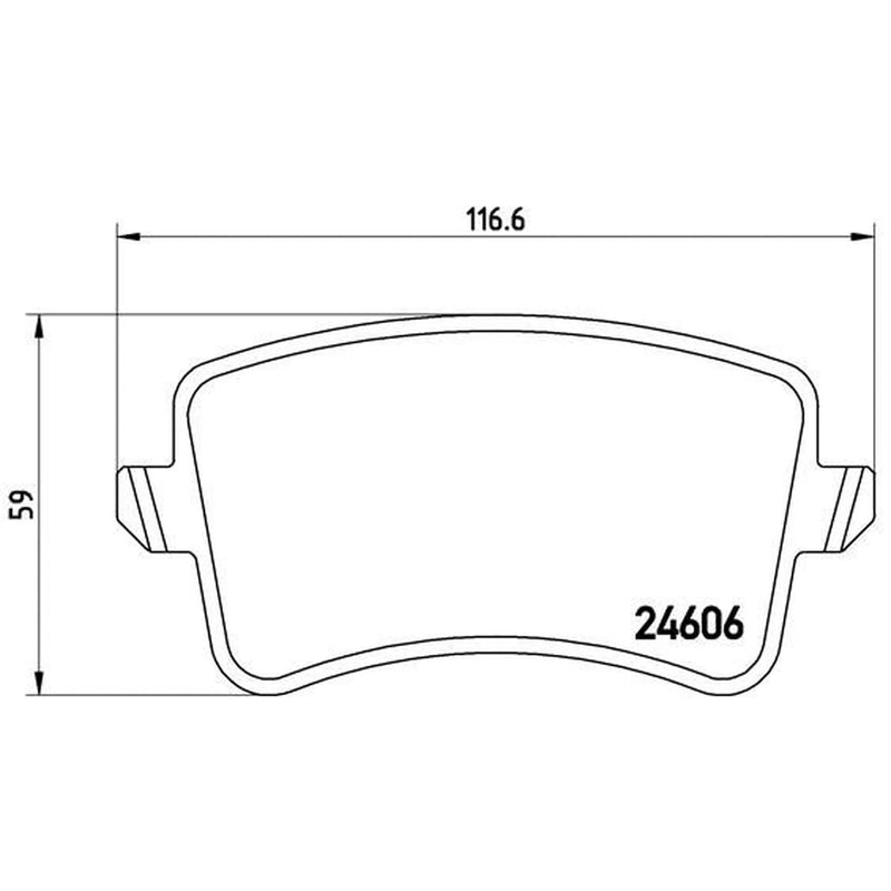 Brembo 4 x Rear Brake Pad Set P85100