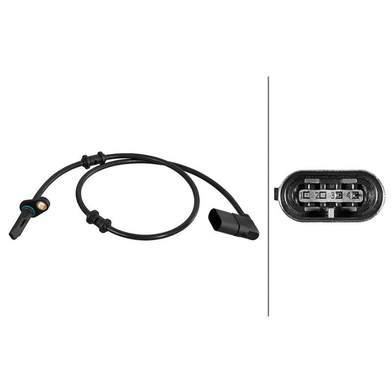 Hella ABS Wheel Speed Sensor Rear 6PU 358 216-171