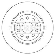 Borg & Beck 2 x Solid Rear Brake Discs BBD5331