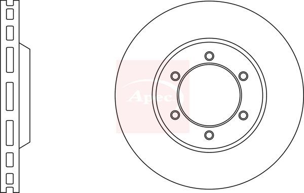 Apec 2 x Brake Disc Set Vented